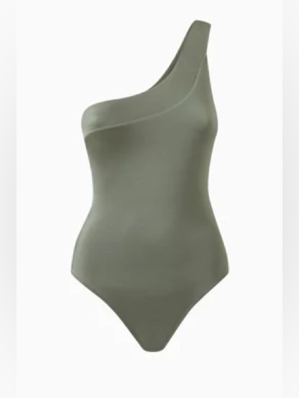 NWT Herve Leger X Cin Cin One-shoulder One-piece Swimsuit Womens Size S In Green